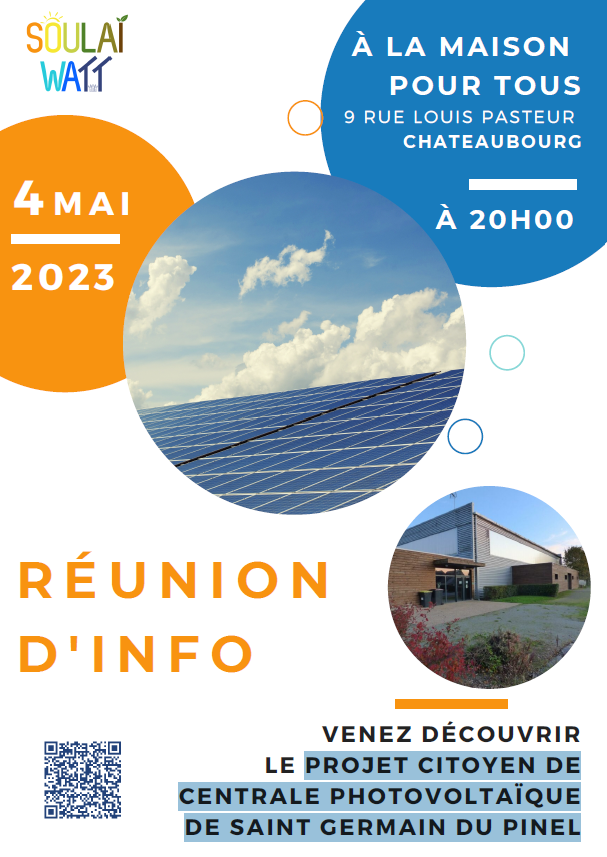 Présentation du projet citoyen de centrale photovoltaique de Saint Germain du Pinel
